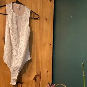~SOLD~ Victoria Secret White Lace Sheer Teddy